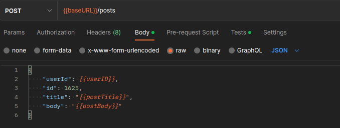 Parametrized POST request Parametrized POST request